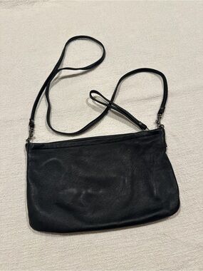 Rough & Tumble Black Leather Crossbody Bag Maine Made